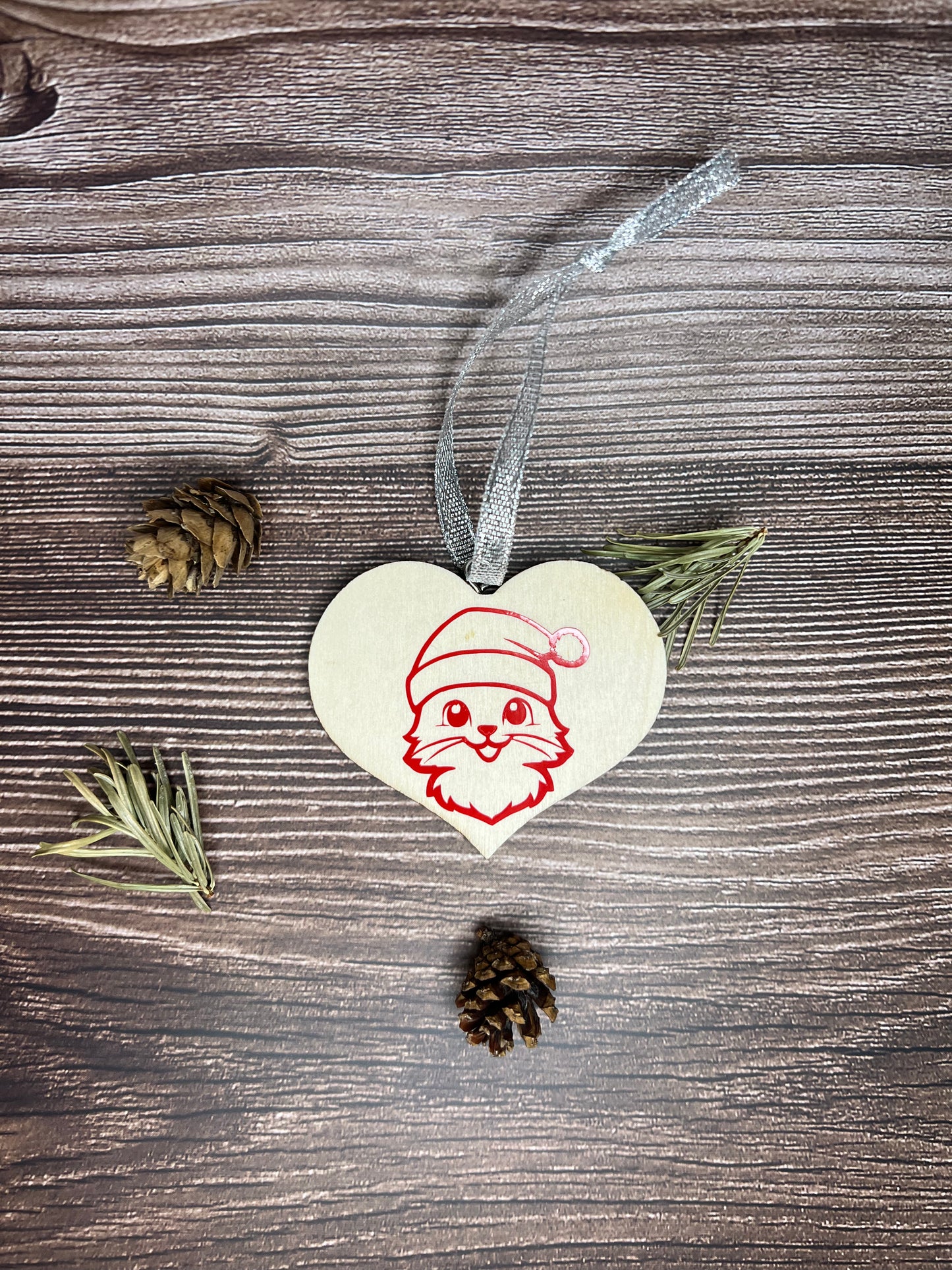 Bois de noel coeur